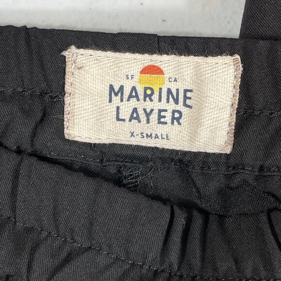 Marine Layer Pants Womens Size Extra Small Black Modal Poly Stretch Tapered - Picture 4 of 13